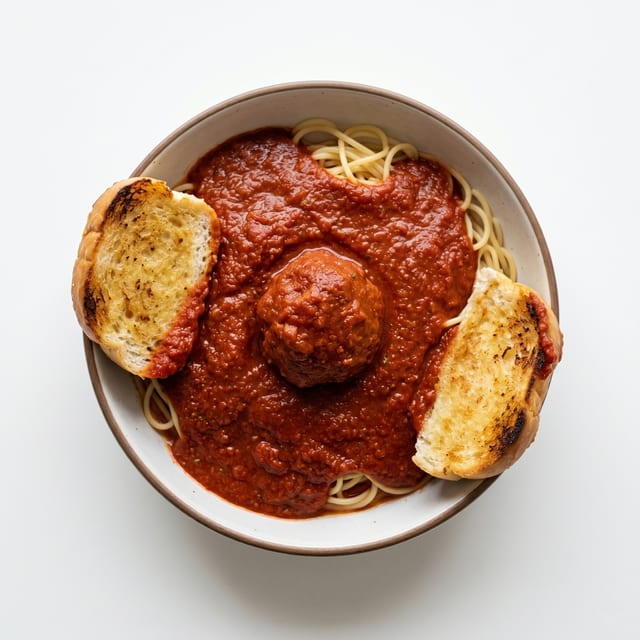 Lunch Spaghetti, Rigatoni or Angel Hair.